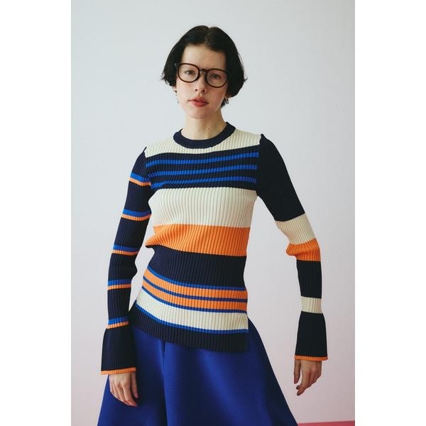 ヘリンドットサイ（HeRIN．CYE）/Randam Border knit topsの通販はau
