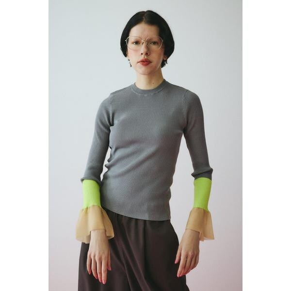 ヘリンドットサイ（HeRIN．CYE）/Flare sleeve knit tops