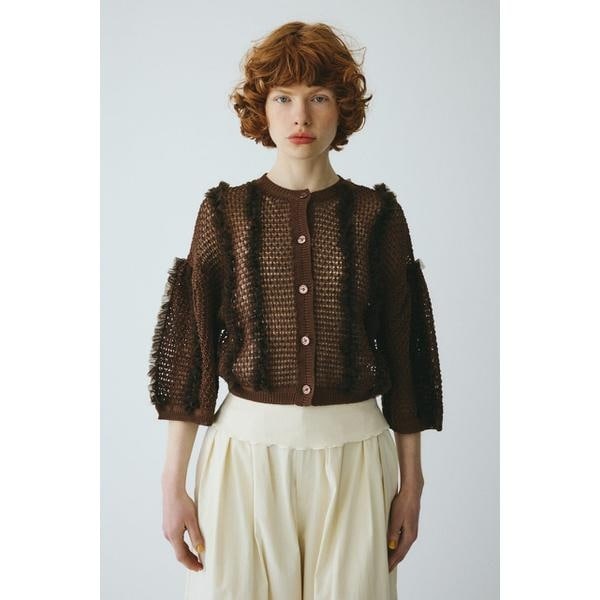 ヘリンドットサイ（HeRIN．CYE）/Frill mesh cardigan_2