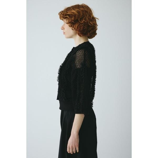 ヘリンドットサイ（HeRIN．CYE）/Frill mesh cardigan_6