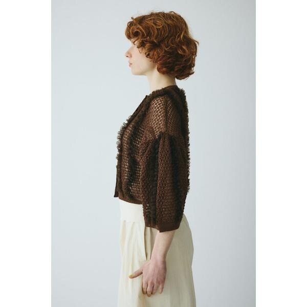 ヘリンドットサイ（HeRIN．CYE）/Frill mesh cardigan_11