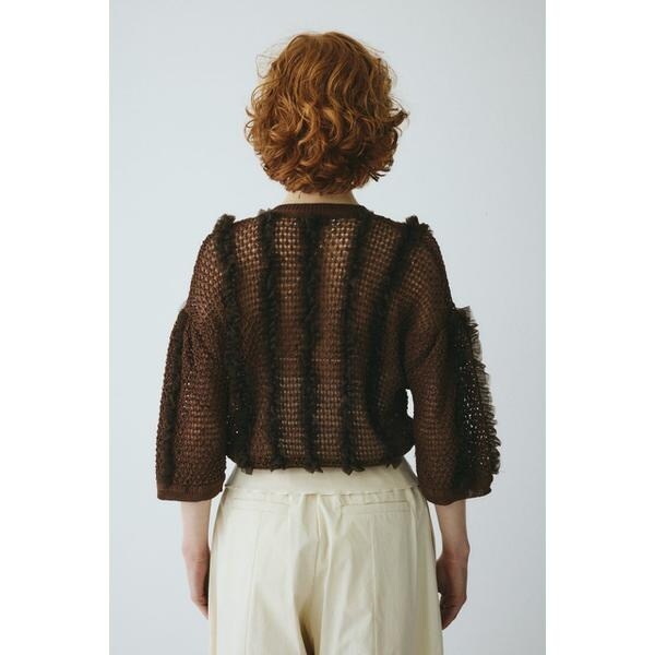 ヘリンドットサイ（HeRIN．CYE）/Frill mesh cardigan_12