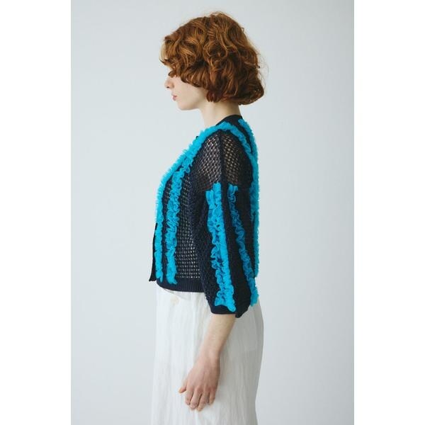 ヘリンドットサイ（HeRIN．CYE）/Frill mesh cardigan_16
