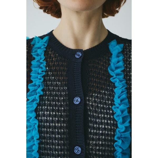 ヘリンドットサイ（HeRIN．CYE）/Frill mesh cardigan_18
