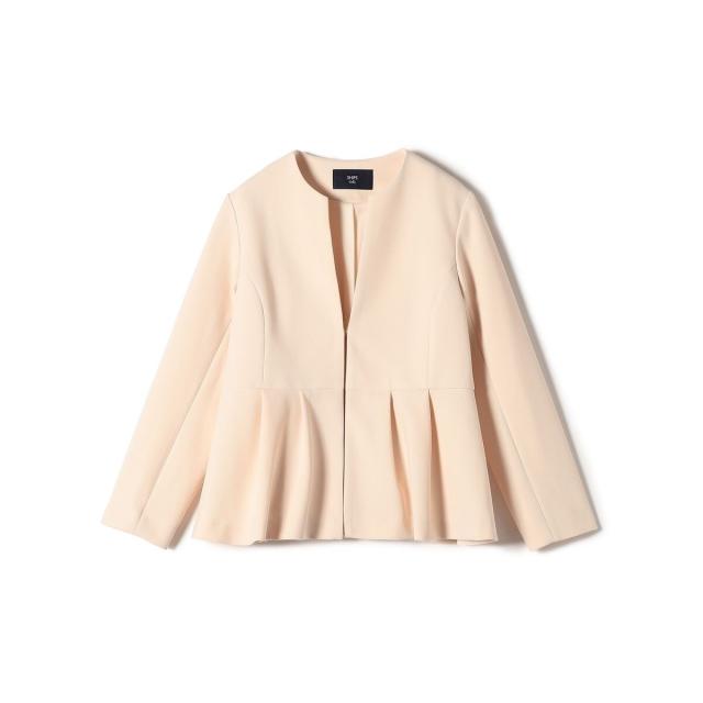 シップス カラーズ（SHIPS Colors）/《一部追加予約》SHIPS Colors:ストレッチ ジョーゼット ペプラム ジャケット◆