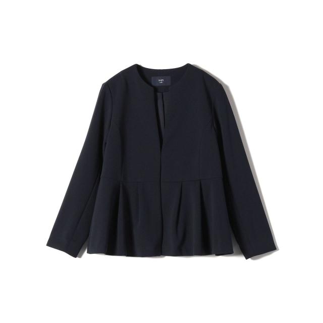 シップス カラーズ（SHIPS Colors）/《一部追加予約》SHIPS Colors:ストレッチ ジョーゼット ペプラム ジャケット◆