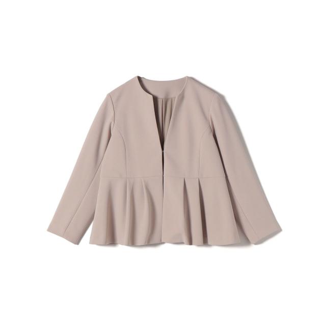 シップス カラーズ（SHIPS Colors）/《一部追加予約》SHIPS Colors:ストレッチ ジョーゼット ペプラム ジャケット◆