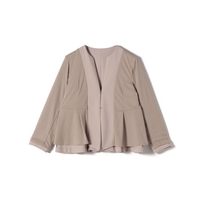 シップス カラーズ（SHIPS Colors）/《一部追加予約》SHIPS Colors:ストレッチ ジョーゼット ペプラム ジャケット◆