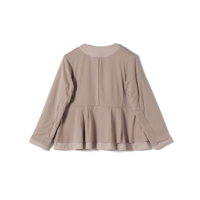 シップス カラーズ（SHIPS Colors）/《一部追加予約》SHIPS Colors:ストレッチ ジョーゼット ペプラム ジャケット◆