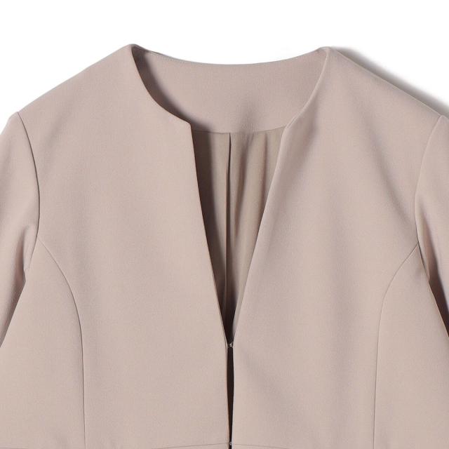 シップス カラーズ（SHIPS Colors）/《一部追加予約》SHIPS Colors:ストレッチ ジョーゼット ペプラム ジャケット◆