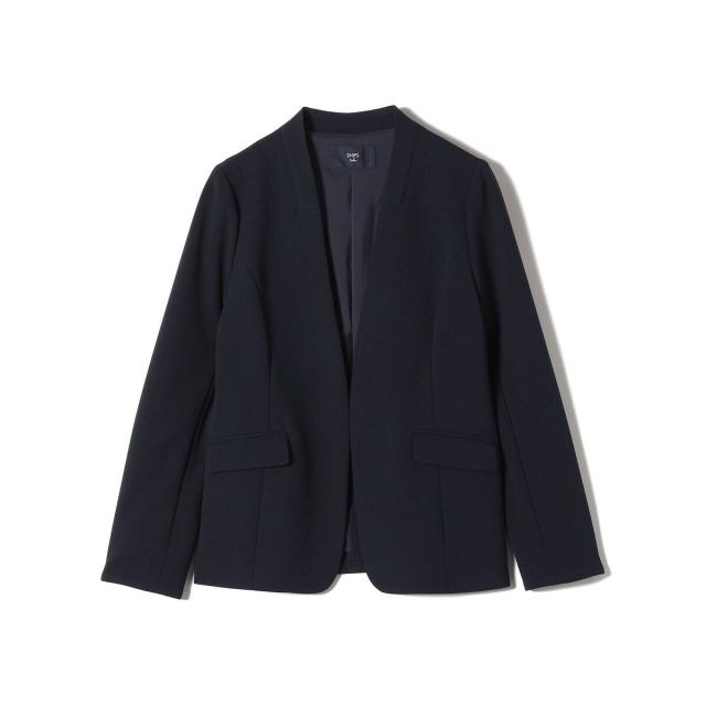 シップス カラーズ（SHIPS Colors）/《一部追加予約》SHIPS Colors:ストレッチ ジョーゼット Vカラー ジャケット3 ◆