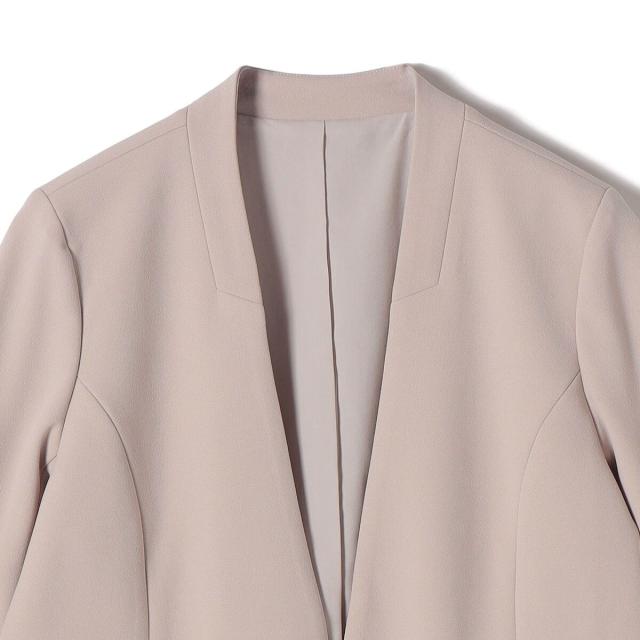 シップス カラーズ（SHIPS Colors）/《一部追加予約》SHIPS Colors:ストレッチ ジョーゼット Vカラー ジャケット3 ◆