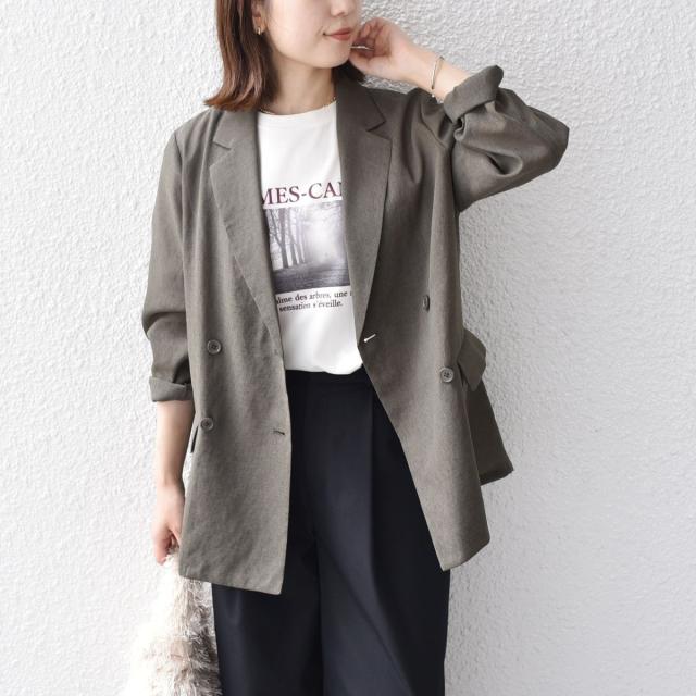 シップス カラーズ（SHIPS Colors）/SHIPS Colors:〈手洗い可能〉シアー リネンライク ダブルジャケット◇