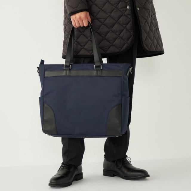 シップス カラーズ（SHIPS Colors）/SHIPS Colors:レザーコンビ トートバッグ