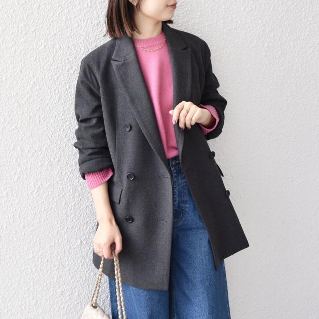 シップス カラーズ（SHIPS Colors）/SHIPS Colors:〈手洗い可能〉ダブル ブレスト ジャコット (ジャケットコート）