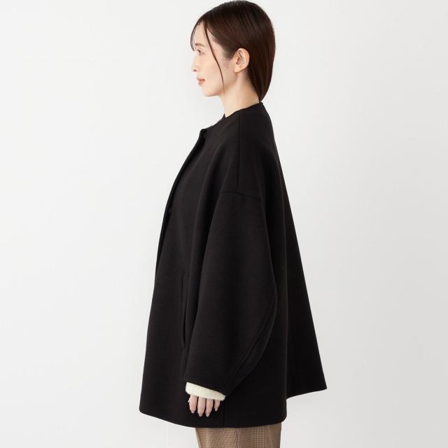 シップス カラーズ（SHIPS Colors）/《予約》SHIPS Colors:〈手洗い可能〉ジャージーメルトン ノーカラー コート 2