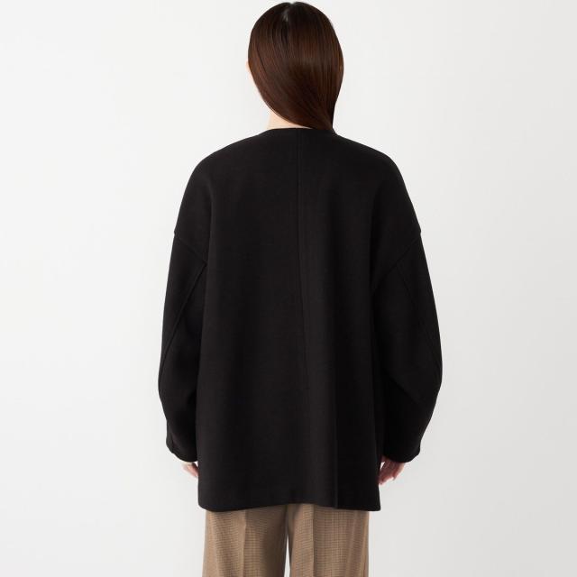 シップス カラーズ（SHIPS Colors）/《予約》SHIPS Colors:〈手洗い可能〉ジャージーメルトン ノーカラー コート 2