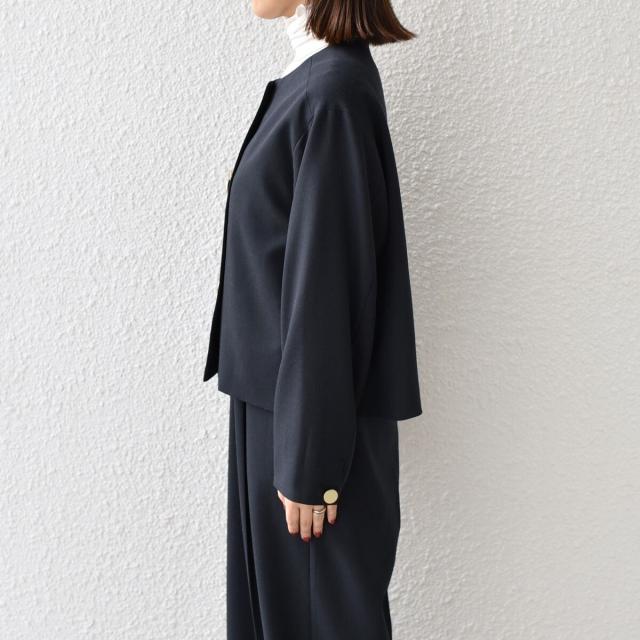 シップス カラーズ（SHIPS Colors）/《予約》SHIPS Colors:〈手洗い可能〉ポリエステル/リネン スラブ ノーカラージャケット◆