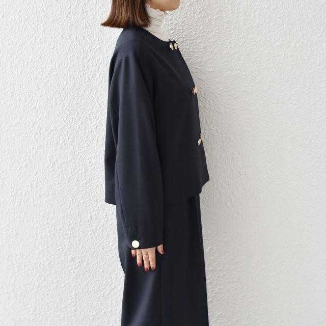 シップス カラーズ（SHIPS Colors）/《予約》SHIPS Colors:〈手洗い可能〉ポリエステル/リネン スラブ ノーカラージャケット◆