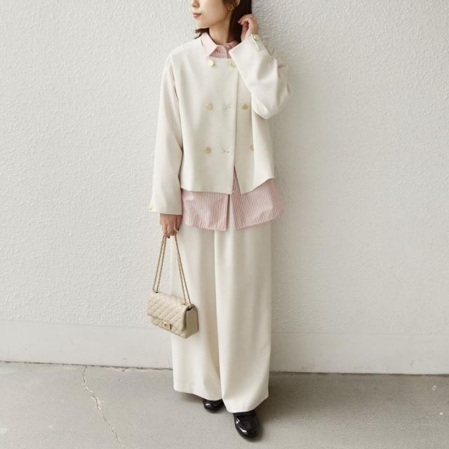 シップス カラーズ（SHIPS Colors）/《予約》SHIPS Colors:〈手洗い可能〉ポリエステル/リネン スラブ ノーカラージャケット◆