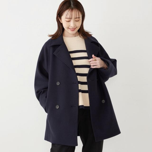 シップス カラーズ（SHIPS Colors）/《予約》SHIPS Colors:〈手洗い可能〉ジャージーメルトン ピーコート 2◆