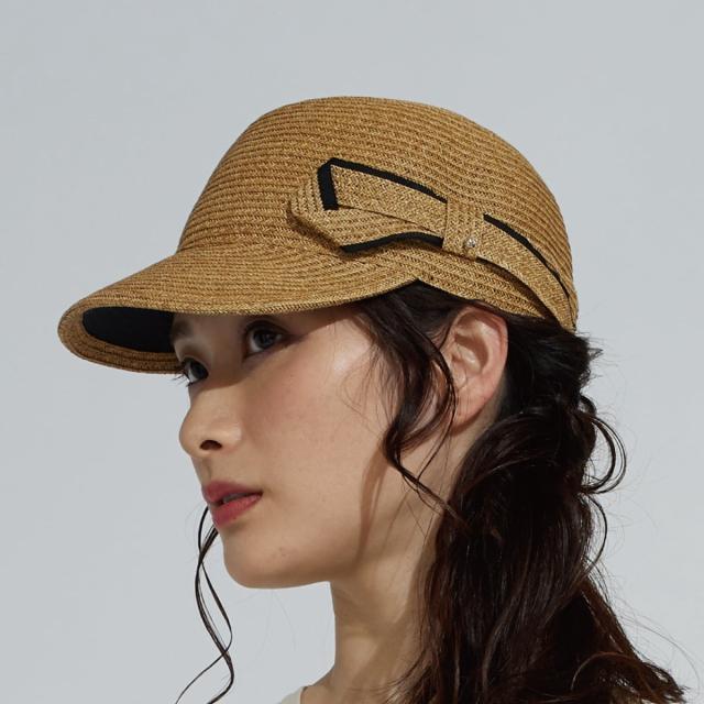 ムーンバット（MOONBAT）/【WEB限定 日本製 遮光率99．99％以上】リボンキャスケット 帽子 UV 洗える 遮熱