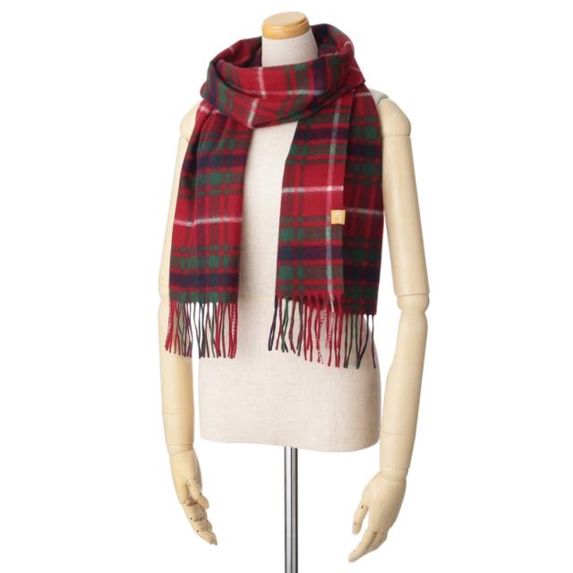 ムーンバット（MOONBAT）/【WEB限定 洗える】カシミヤ100%紡毛厚手マフラー 30×186cm チェック ユニセックス