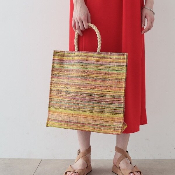 ギャレスト（GALLEST）/【Le Voyage en Panier】カラーラフィアトートバッグの通販は