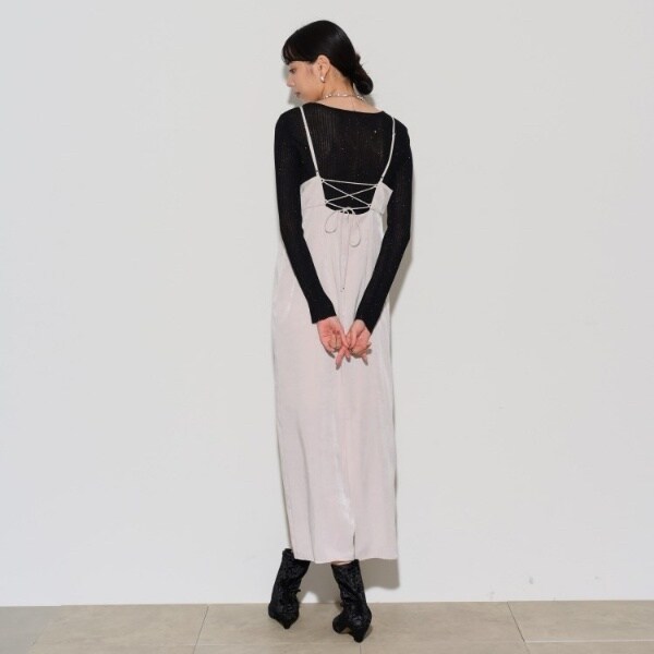 ギャレスト（GALLEST）/マロンサテンIラインキャミワンピース