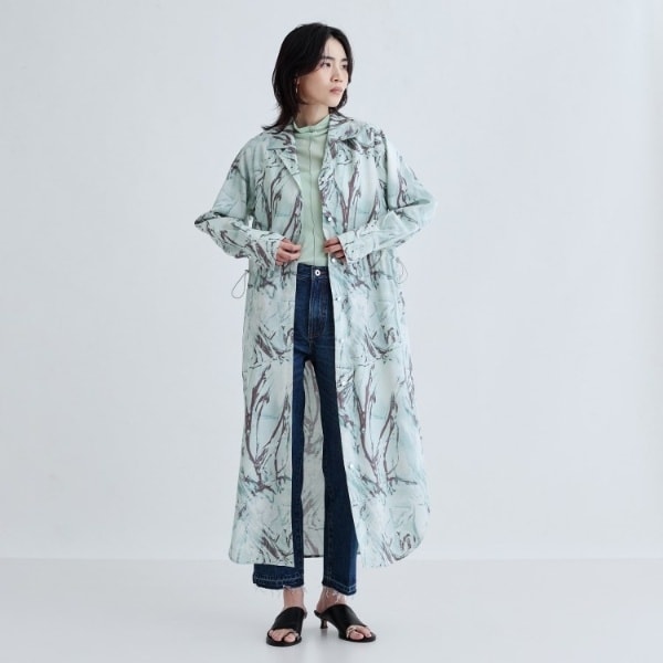 ギャレスト（GALLEST）/ウォータープリントシャツワンピース