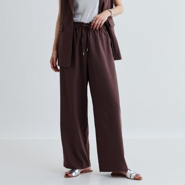 ギャレスト（GALLEST）/【セットアップ対応】リネンライクイージーパンツ【カセット服通勤・オフィス】