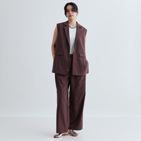 ギャレスト（GALLEST）/【セットアップ対応】リネンライクジレジャケット【カセット服通勤・オフィス】_9