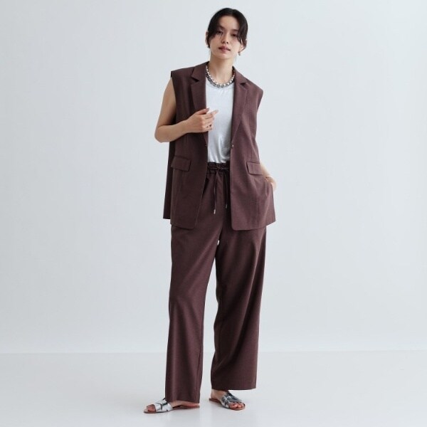 ギャレスト（GALLEST）/【セットアップ対応】リネンライクジレジャケット【カセット服通勤・オフィス】_10