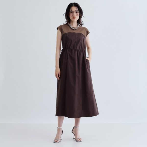 ギャレスト（GALLEST）/ストライプサッカービスチェワンピース