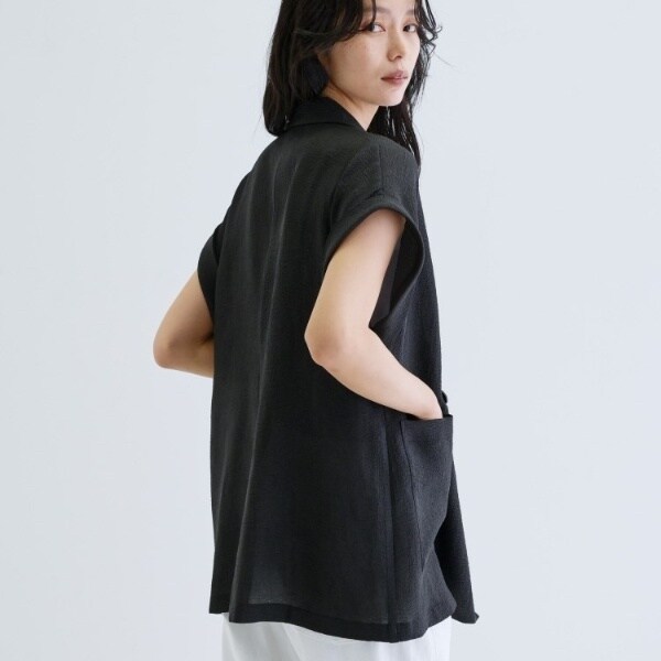 GALLEST ワッシャー半袖シャツジャケット ワッシャー半袖シャツジャケット（テーラードジャケット） | GALLEST