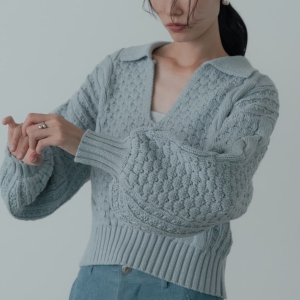 ギャレスト（GALLEST）/スキッパーフォルムニット