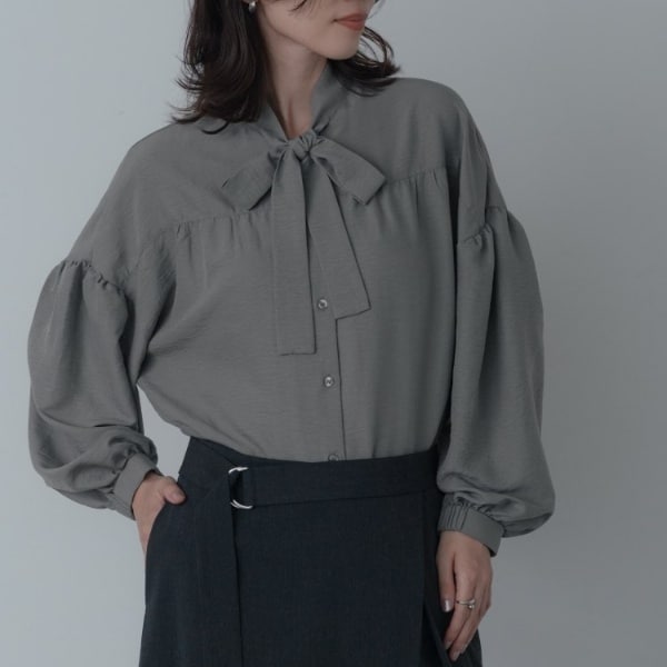 ギャレスト（GALLEST）/ピーチタッチボウタイブラウス