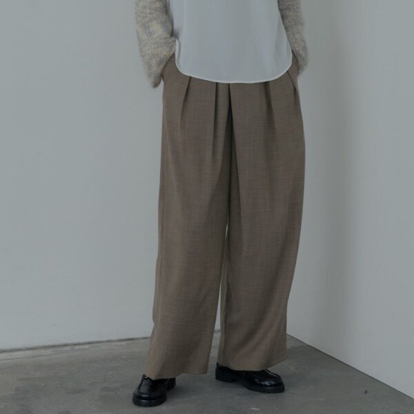 ギャレスト（GALLEST）/センタータックメランジワイドパンツ