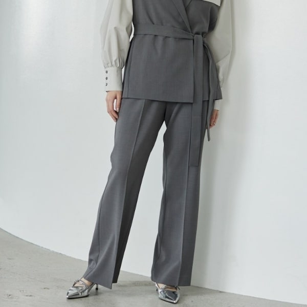 ギャレスト（GALLEST）/Comfy SET UP｜ストレートフレアパンツ【セットアップ対応／通勤／カセット服／接触冷感／UVカット】_2