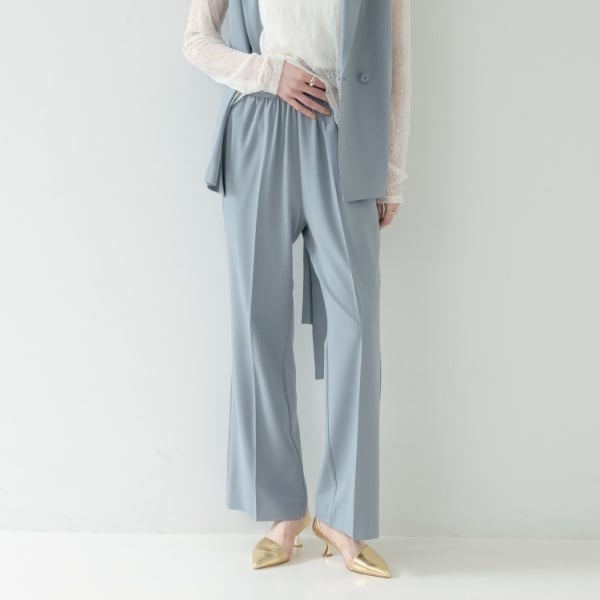 ギャレスト（GALLEST）/Comfy SET UP｜ストレートフレアパンツ【セットアップ対応／通勤／カセット服／接触冷感／UVカット】_4