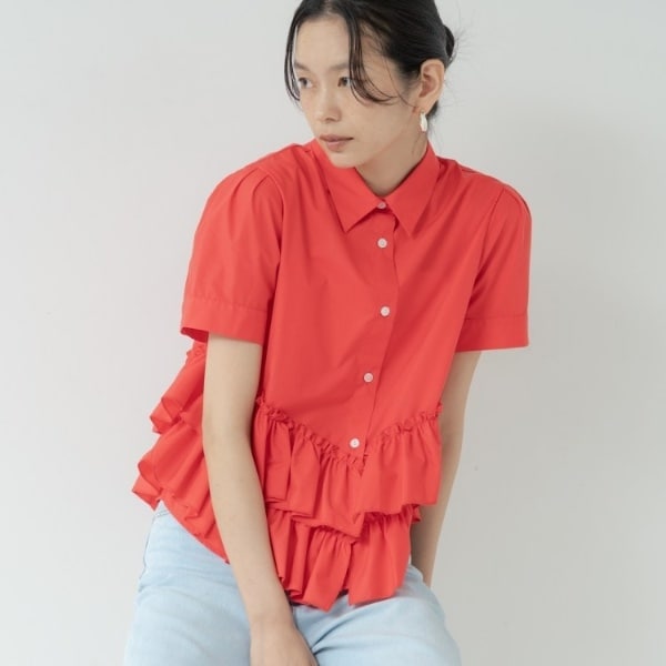 ギャレスト（GALLEST）/ティアードフリルヘムシャツ
