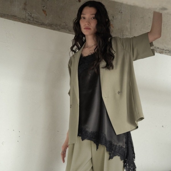 ギャレスト（GALLEST）/Comfy SET UP｜ハーフスリーブジャケット【セットアップ対応／通勤／接触冷感／UVカット】 10,300円