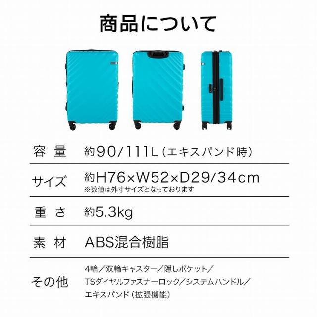 エース（ACE）/スーツケース 90/111L 拡張機能 ACE オーバル2 05913_13