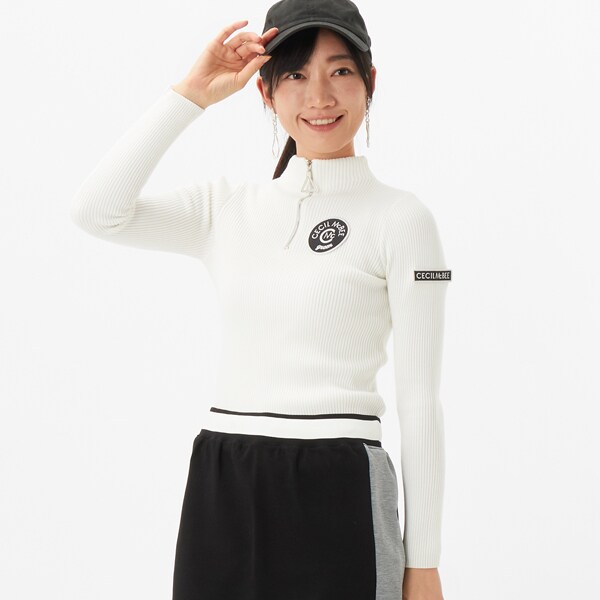 セシルマクビー グリーン（CECIL McBee GREEN）/ハーフジップニットの通販は 9,680円