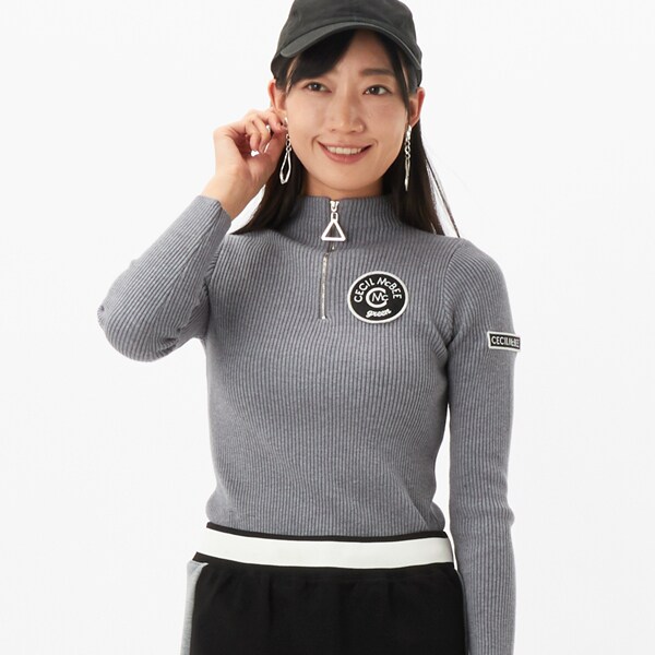 セシルマクビー グリーン（CECIL McBee GREEN）/ハーフジップニットの通販は 9,350円