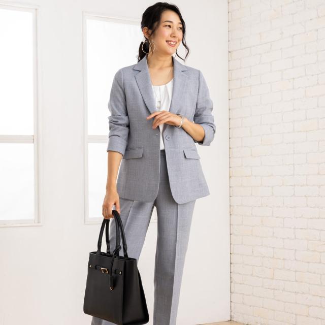 アッドルージュ（Addrouge）/【洗える / 接触冷感 / UVカット / 吸湿速乾】 麻調 リネンタッチ スーツ