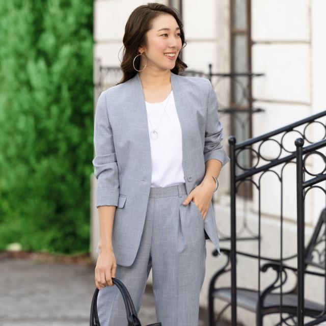 アッドルージュ（Addrouge）/【洗える / 接触冷感 / UVカット / 吸湿速乾】 麻調 リネンタッチ スーツ