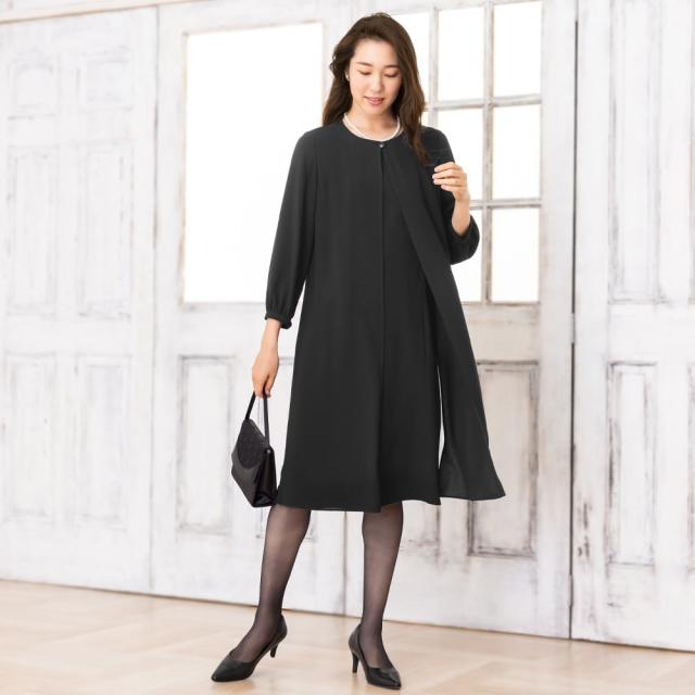 アッドルージュ（Addrouge）/【洗える / 抗菌消臭】 喪服 ブラックフォーマル 礼服 着丈が選べる　 5号〜23号 レディース