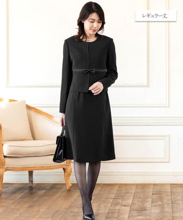アッドルージュ（Addrouge）/【洗える / 抗菌消臭】 喪服 ブラックフォーマル 礼服 着丈が選べる  5号〜23号  レディース