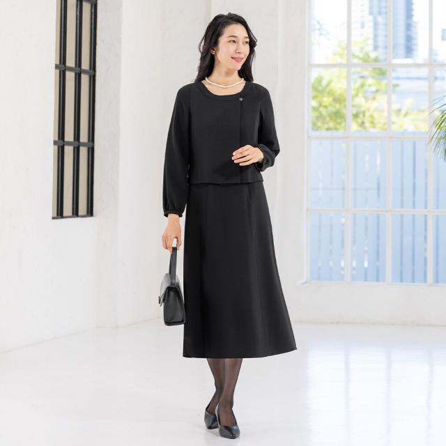 アッドルージュ（Addrouge）/【洗える / 抗菌消臭】 喪服 ブラックフォーマル 礼服 着丈が選べる　5号〜23号